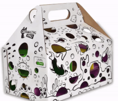 cutaway view of inside cat amazing epic! with changing difficulty levels inside the interactive cat toy puzzle feeder treat box for cats