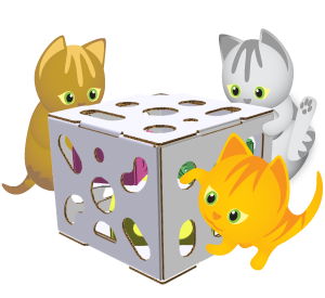 Interactive Cat Food Maze, Mental Stimulation Cat Puzzle Toy Slow