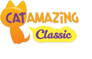 Logo with text: Cat Amazing Classic 
