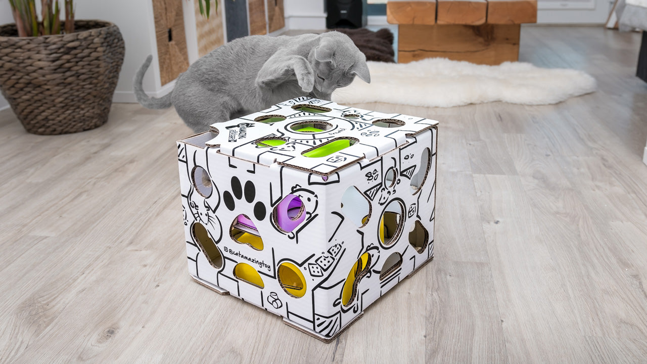 Cat Puzzle Toy Cat Puzzle Feeder Interactive Cat Puzzle Toy Wooden Puzzle  Toy