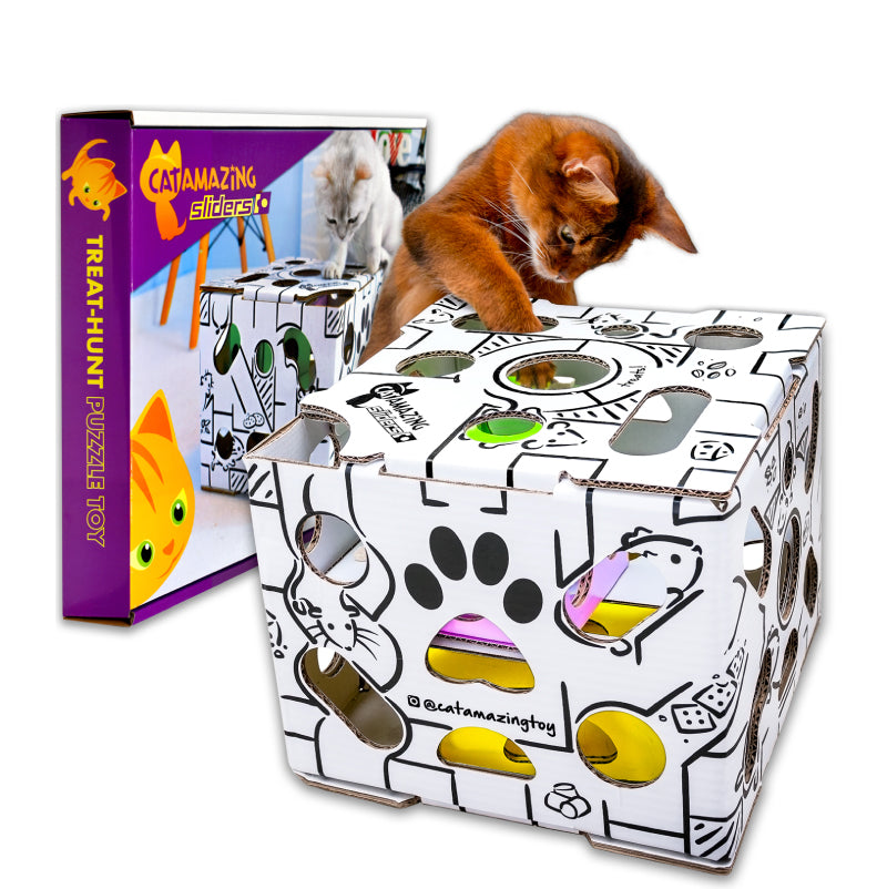  Cat Amazing MEGA – Cat Treat Puzzle Box – Interactive